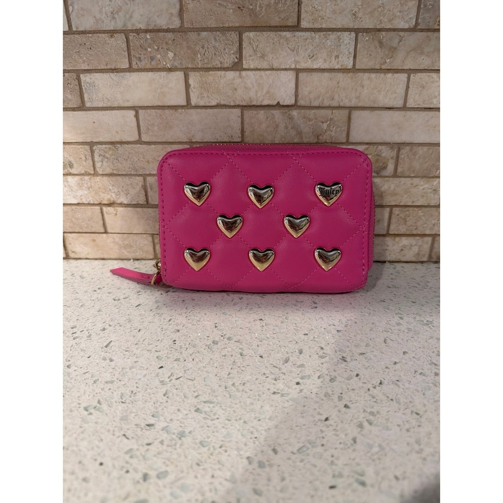 Juicy Couture Double Zip Wallet Hot Pink